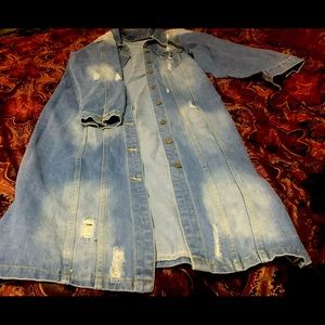 XL in ladies long stylish Jean jacket/dress